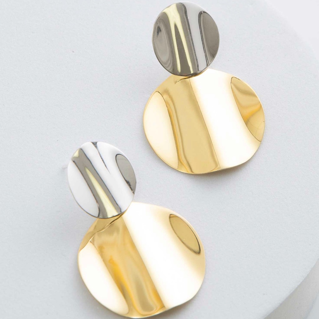 Gold And Silver Plate Earrings